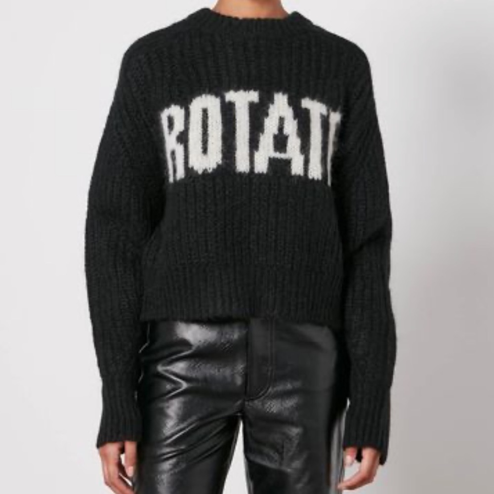 ✨ ROTATE Birgerchristensen Black Sweater Pullover Top